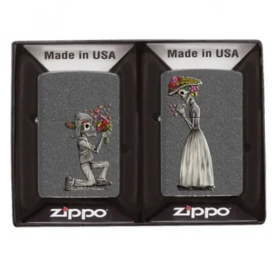 Bricheta Zippo Iron Stone - Dragoste, set cadou 2 buc.