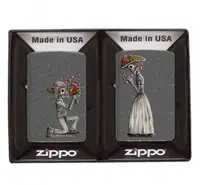 Bricheta Zippo Iron Stone - Dragoste, set cadou 2 buc.