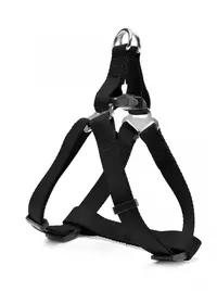 Ham ajustabil din nylon, negru, confortabil, circumferința 30-51 cm, mărime M