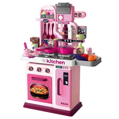 Bucatarie pentru copii Ocie The Chef 53 piese Roz 22x53x69 cm