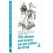Un domn oarecare cu un caine la brat