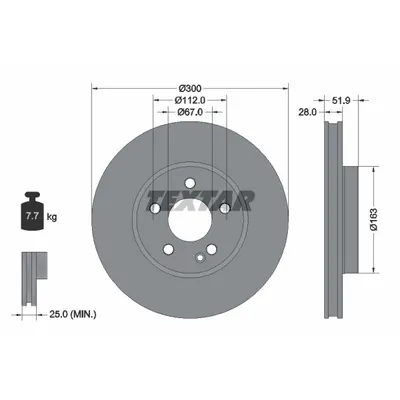 Disc frana TEXTAR 92291803
