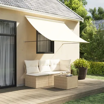 Gossi copertina retractabila, crem, 200x150 cm, tesatura si otel