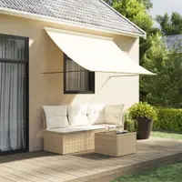 Gossi copertina retractabila, crem, 200x150 cm, tesatura si otel