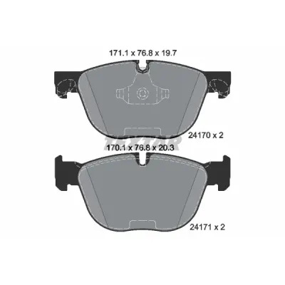 Set placute frana, frana disc TEXTAR 2417001
