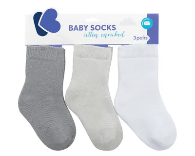 Set 3 perechi de ciorapi termici pentru bebelusi Kikka Boo - 1-2 ani, gri
