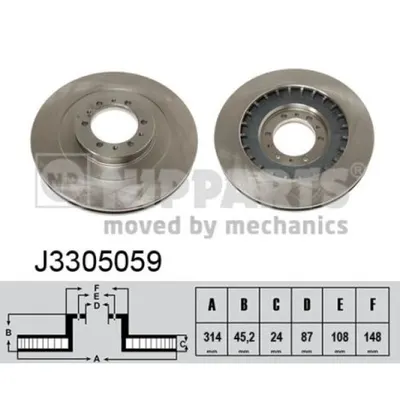 Disc frana NIPPARTS J3305059