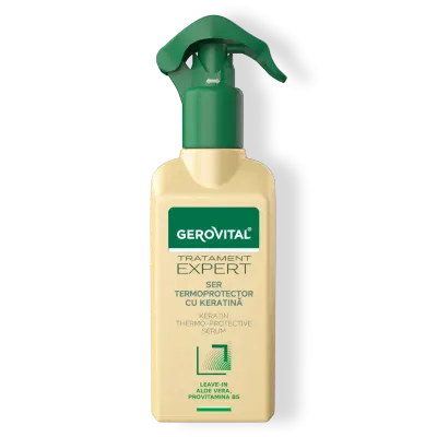 Ser Cu Keratină Pentru Protecția Termică A Firul De Păr Pnă La 200 Grade, Gerovital Tratament Expert, 150 Ml