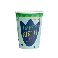 Pahare happy birthday dinozauri 250 ml