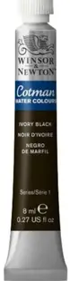 Vopsea de acuarelă Winsor & Newton Cotman - negru, 8 ml