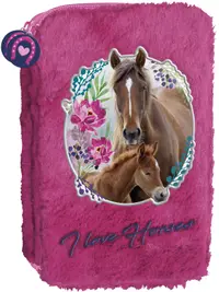 Penar scolar Derform Horses - cu 2 fermoare, plus