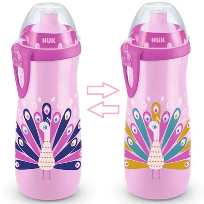 Sticla NUK control temperatura 450 ML 36 luni Cameleon diverse culori