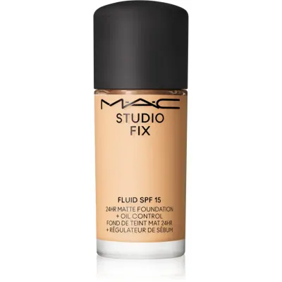MAC Cosmetics Mini Studio Fix Fluid SPF 15 24HR Matte Foundation + Oil Control machiaj cu efect matifiant SPF 15 culoare NC15 15 ml