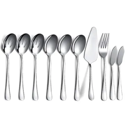 Tacamuri, 18/0 Inox, Argintiu, 10 Bucati, Berglander