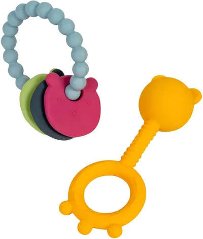 Set de jucării de dentiție pentru bebeluși Bigjigs - Ursuleț, 2 bucăți