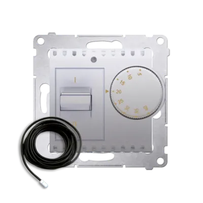 Termostat cu senzor exterior, setul contine senzorul, 16 (2) A, 230V ~, silver mat metalic