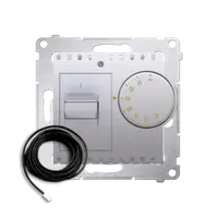 Termostat cu senzor exterior, setul contine senzorul, 16 (2) A, 230V ~, silver mat metalic