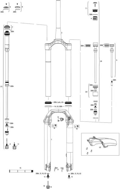 RockShox Pike Ultimate RC2 27,5" Negru