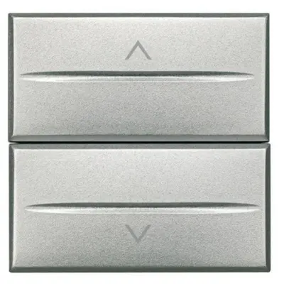 Buton dublu cu interblocare pentru storuri rulante Axolute - Aluminiu - 2 module