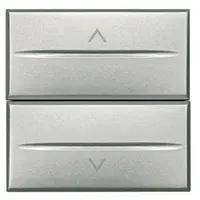 Buton dublu cu interblocare pentru storuri rulante Axolute - Aluminiu - 2 module