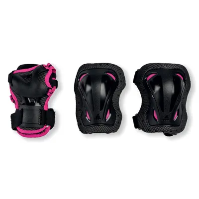 Zestaw ochraniaczy Rollerblade Skate Gear Junior 3 Pack Black Pink