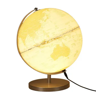 Glob decorativ luminos Koopman, cu lumină albă caldă, 31 cm – design elegant cu bază aurie metalică