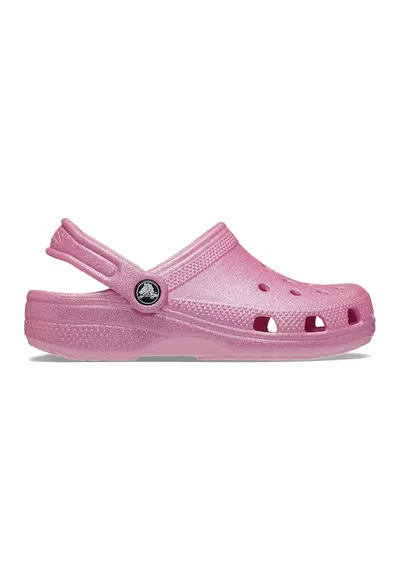 Saboti slingback cu aspect stralucitor - Roz deschis