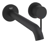 Baterie lavoar Grohe Essence 29193KF1, montare pe perete, 230 mm, necesita valva, Negru mat