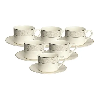 Set 6 cesti cu farfurii GOLD POLKA