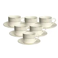 Set 6 cesti cu farfurii GOLD POLKA