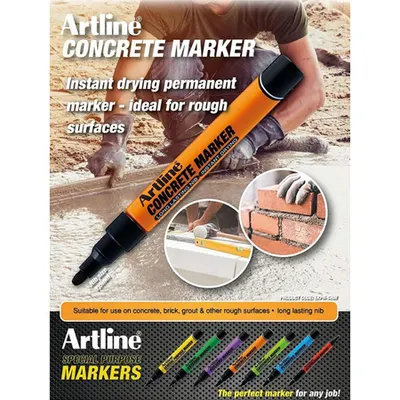 Marker pentru beton, cart rotund 1.5mm – negru
