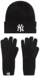 Set căciulă și mănuși New Era - MLB New York Yankees, negru