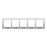 Rama cvintupla de metal IP20/IP44(a se folosi cu DUN5 pentru IP44), inox clasic