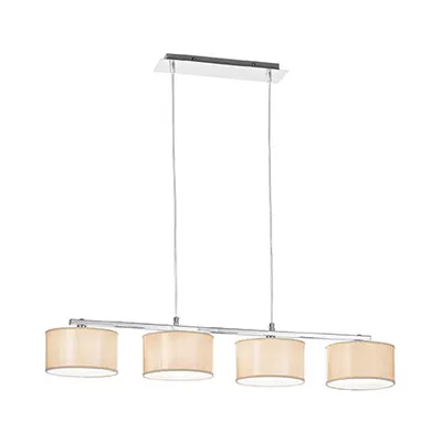 Lustra Woody, 4 becuri, dulie G9, L:930 mm, H:120/1200 mm, Maro