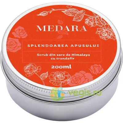 Scrub din Sare de Himalaya cu Trandafir Medara 200ml
