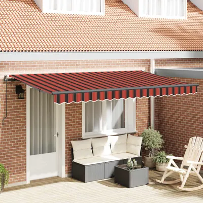 vidaXL Copertină retractabilă Portocaliu 350 x 200 cm țesătură