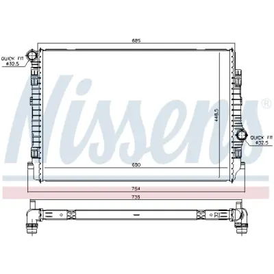 Radiator, racire motor NISSENS 65341