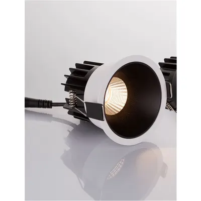Spot LUELA Nisipiu Alb Alum. & Negru Reflector 13W 220-240V 300mA 967Lm Cree 3000K CRI>90 UGR<19 Beam Angle 38° IP20 Driver Eaglerise Included