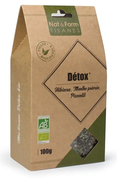 Bio infuzie pentru detoxifiere, 100 g, Nat&Form
