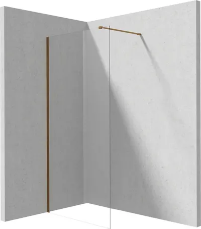Paravan dus walk-in sticla securizata 120x195 cm, bronz periat, Deante Prizma
