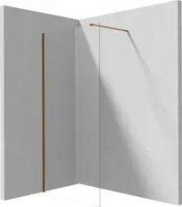 Paravan dus walk-in sticla securizata 120x195 cm, bronz periat, Deante Prizma
