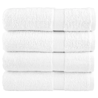 Gossi prosoape de baie premium solund 4 buc alb 100x150cm 600gsm