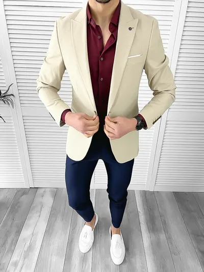 Tinuta barbati smart casual Pantaloni + Camasa + Sacou 10559