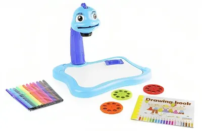 Tablă de desen cu proiector Raya Toys - Dinosaur