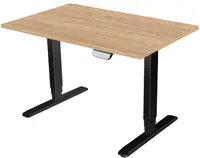 Birou electric ergonomic RFG - metal negru, top chihlimbar