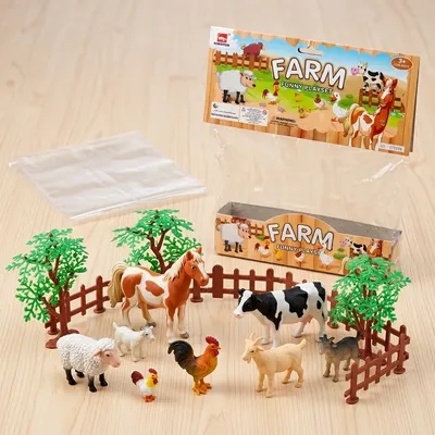 Set Figurine Animale de Fermă pentru Copii, cu Garduri și Vegatație, „Farm Funny Playset” 6511110032439 (copie) Engros