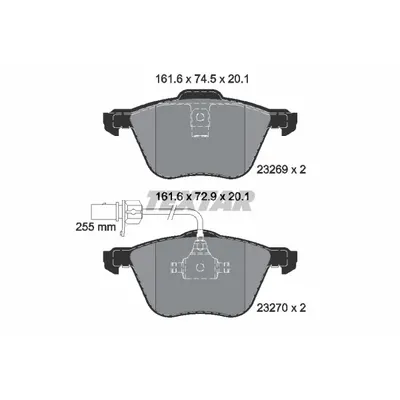 Set placute frana, frana disc TEXTAR 2326903
