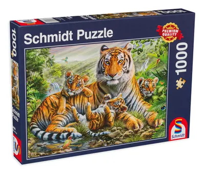 Puzzle Schmidt din 1000 de piese - Tigrii
