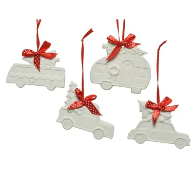 Decoratiune - Vehicle Porcelain with Red Satin Bow - mai multe modele