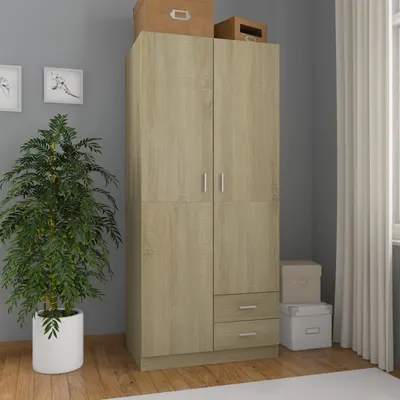 Gossi sifonier, stejar sonoma, 80x52x180 cm, lemn prelucrat